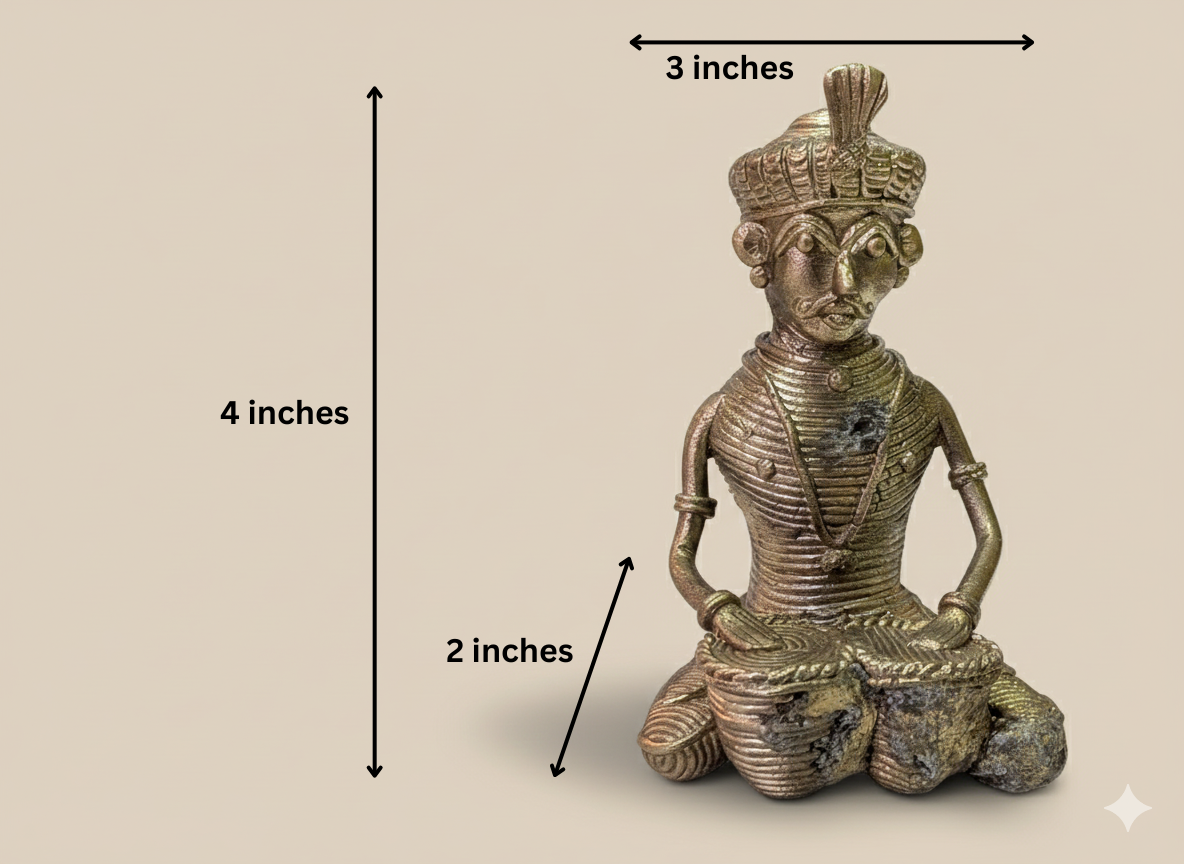 Dokra Tribal Man Decor