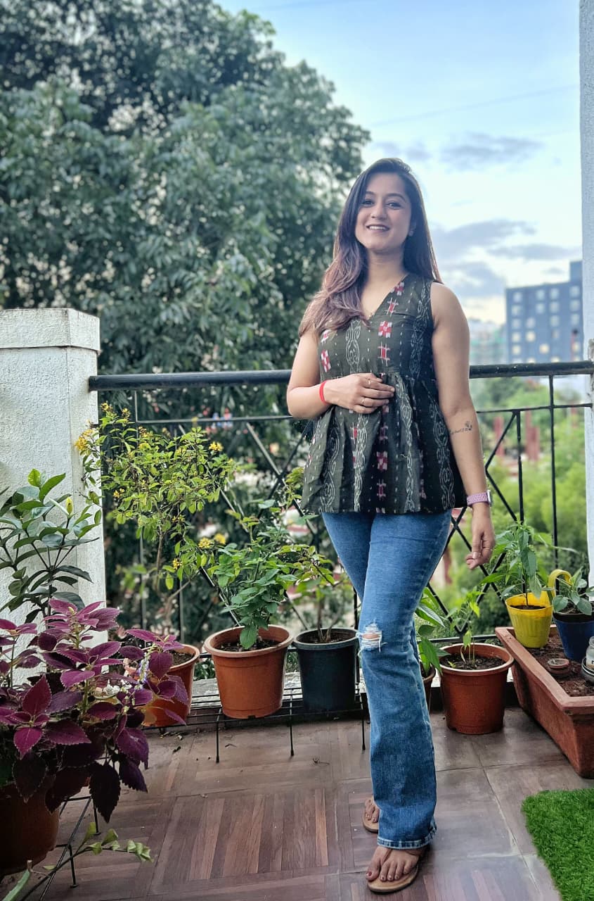 Sambalpuri Ikkat Peplum Tunic