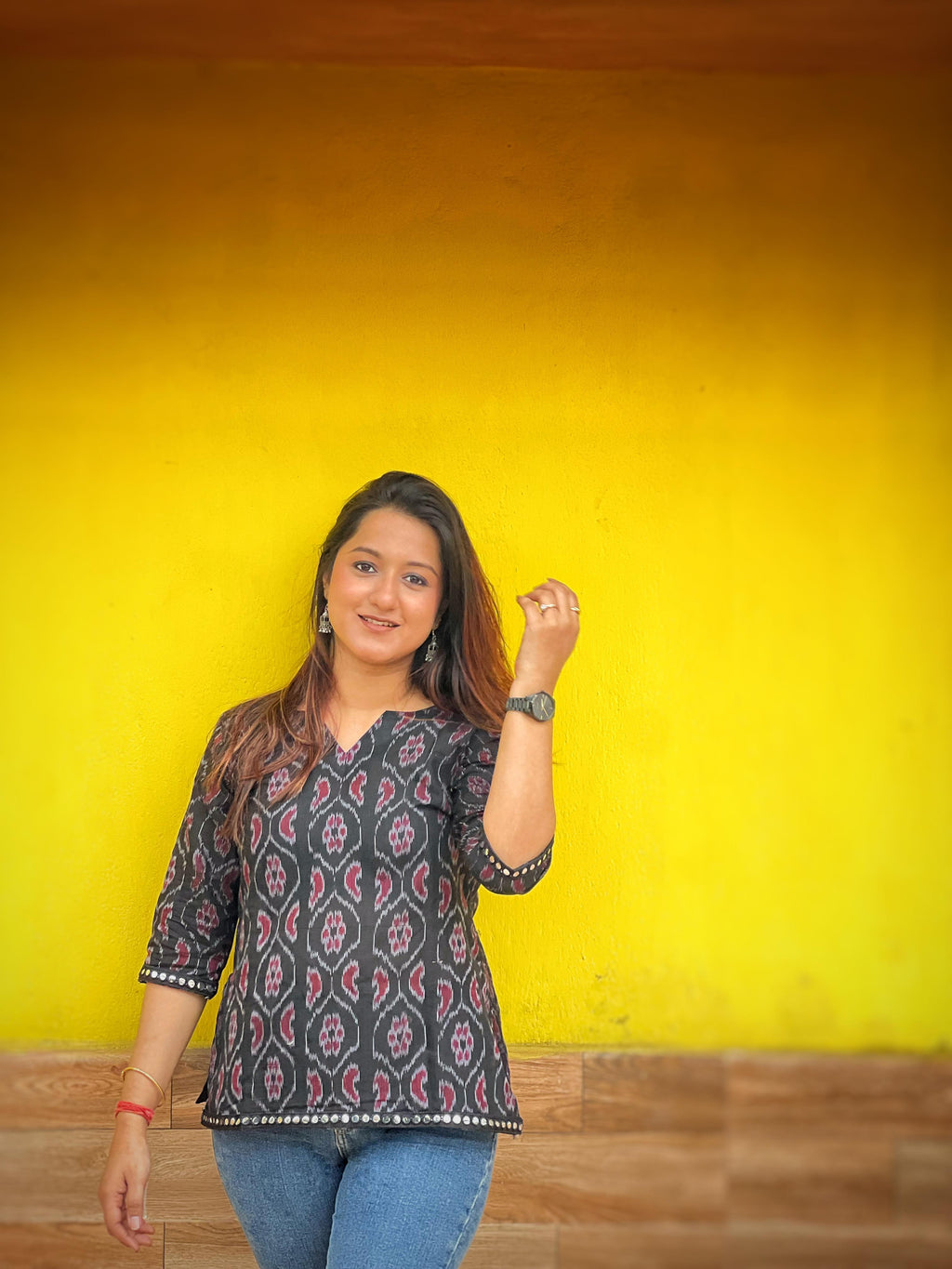 Sambalpuri Ikkat Short Kurti