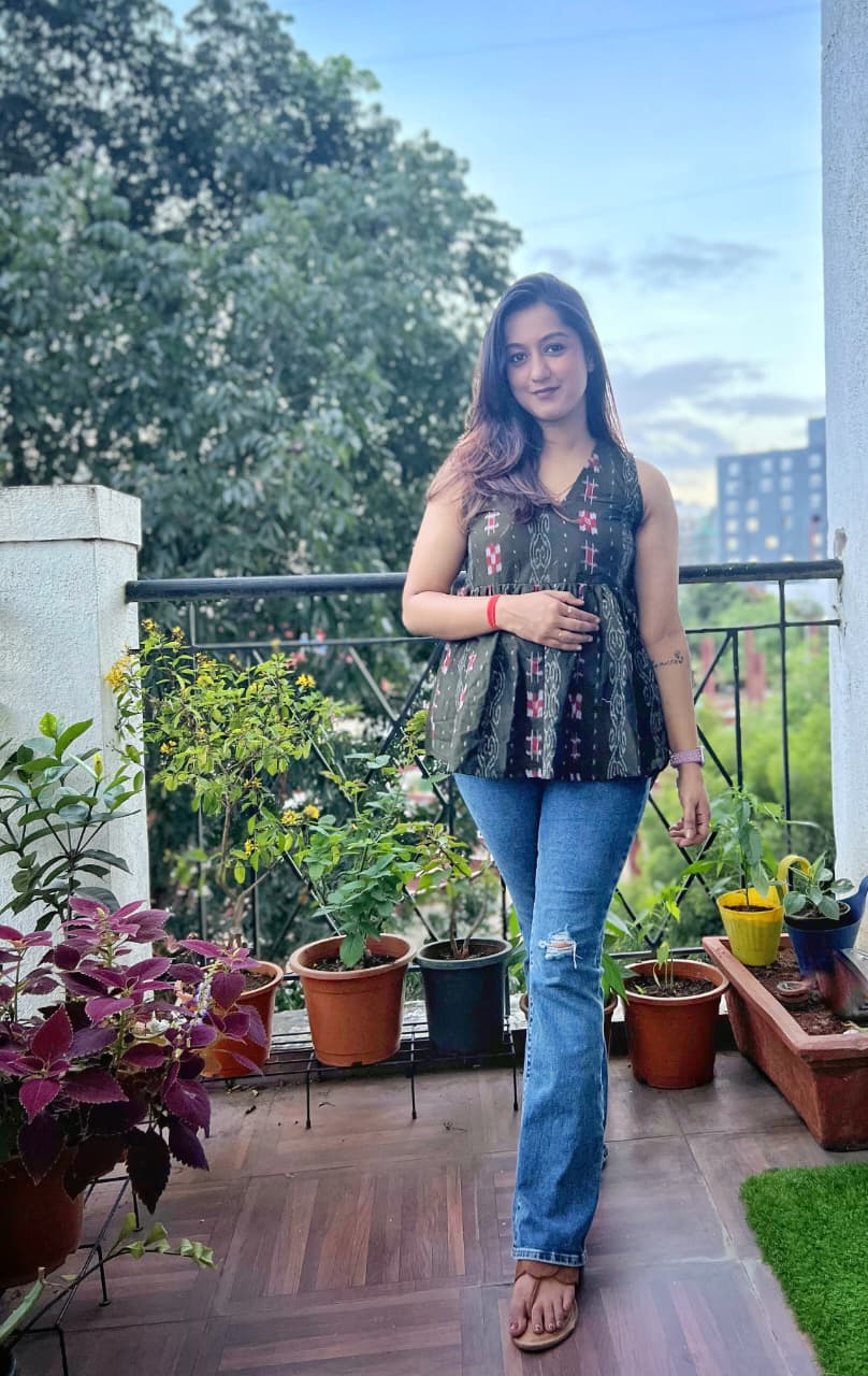 Sambalpuri Ikkat Peplum Tunic