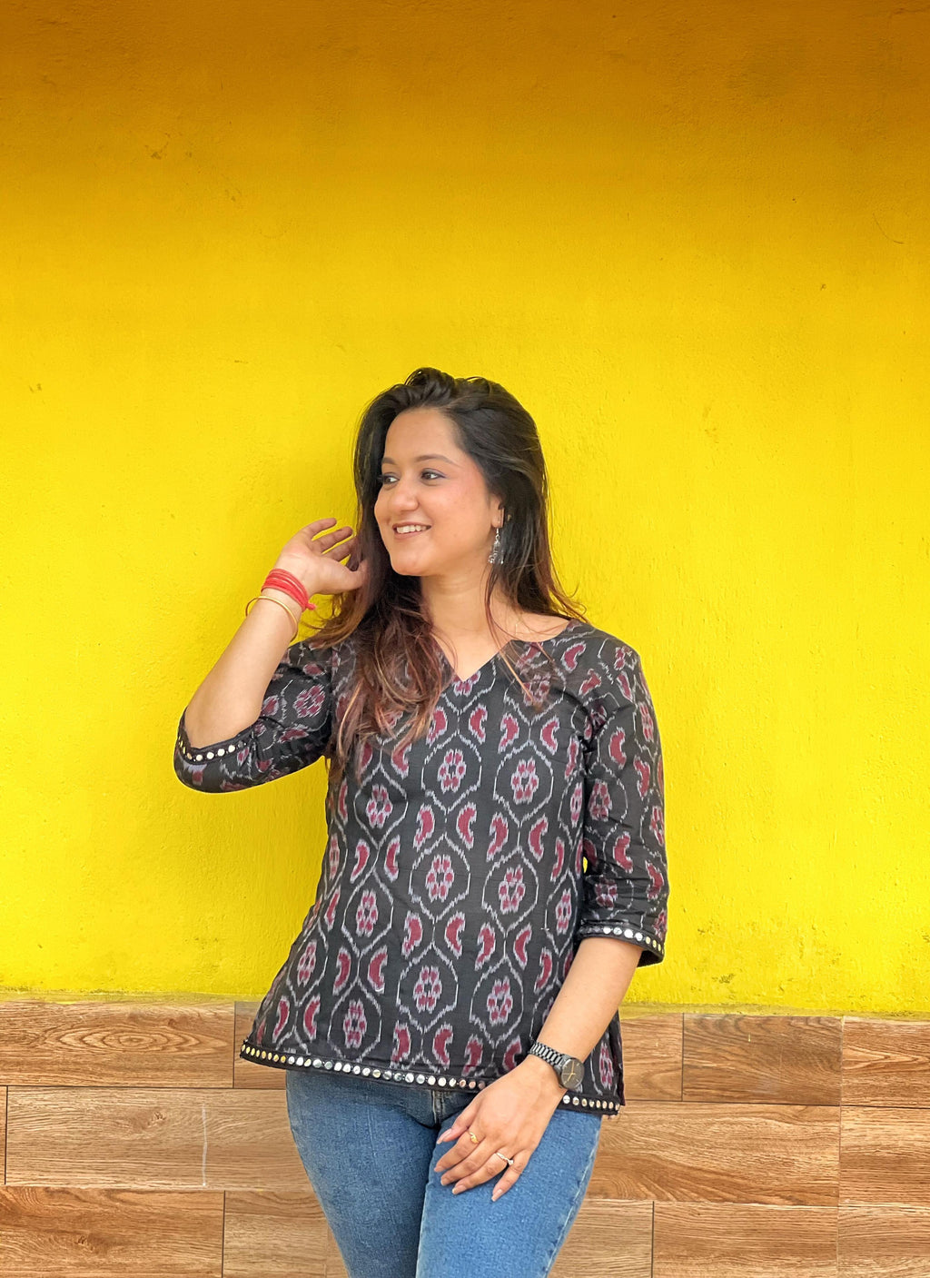 Sambalpuri Ikkat Short Kurti