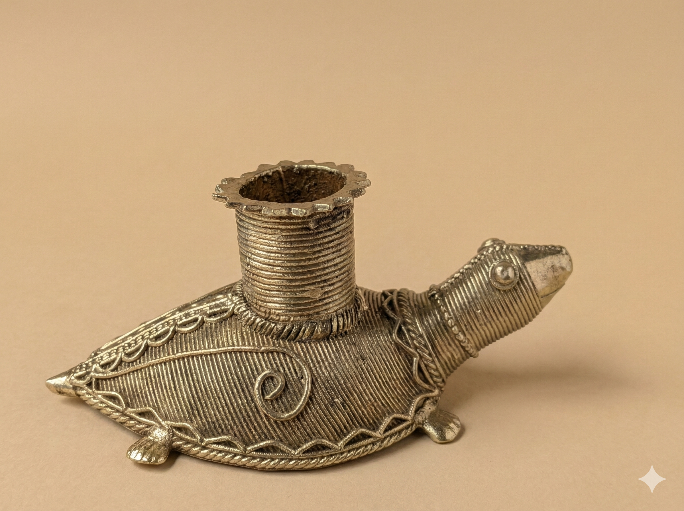Dokra Tortoise Candle Holder