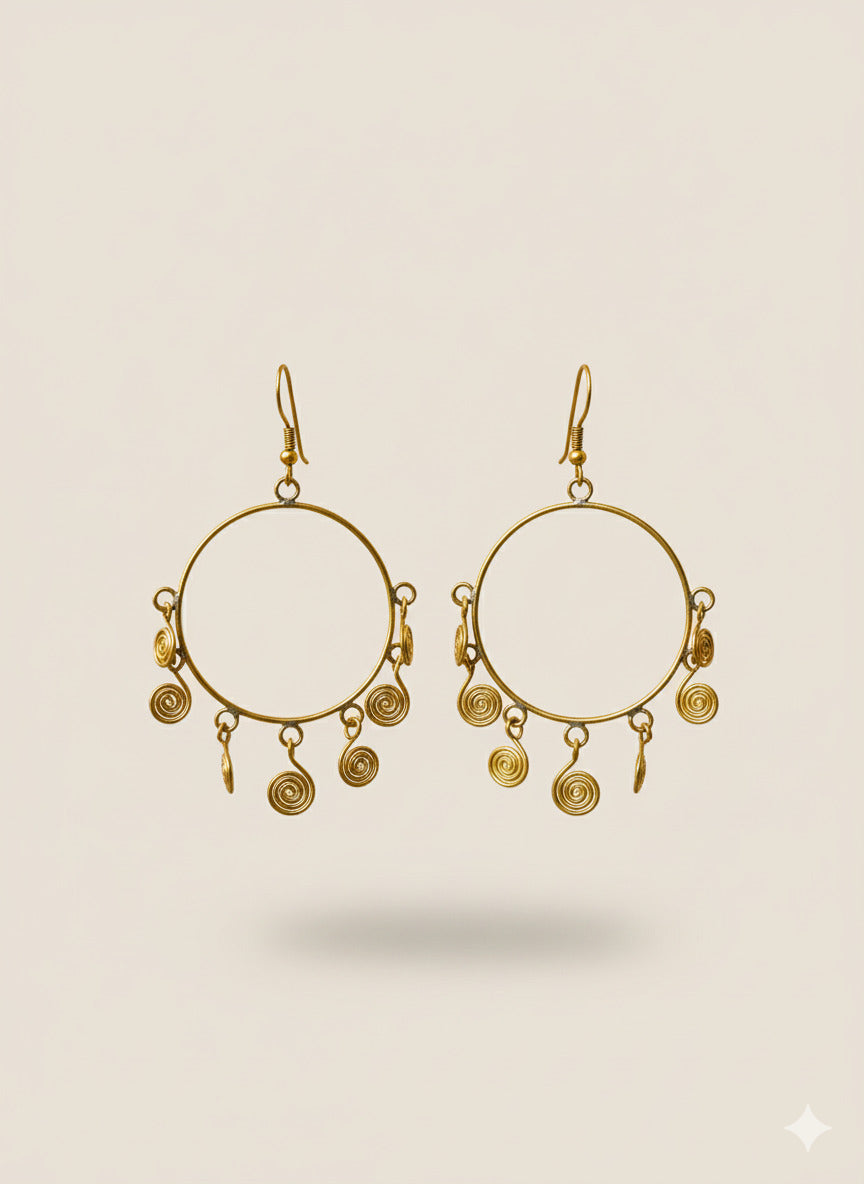 Dokra Earrings ( Circle)