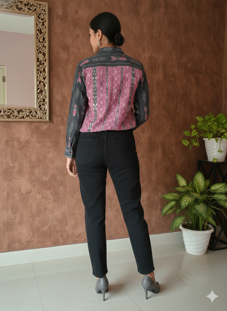 Double Sambalpuri Ikkat Shirt
