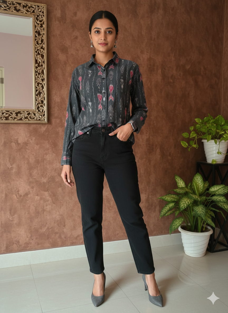 Double Sambalpuri Ikkat Shirt