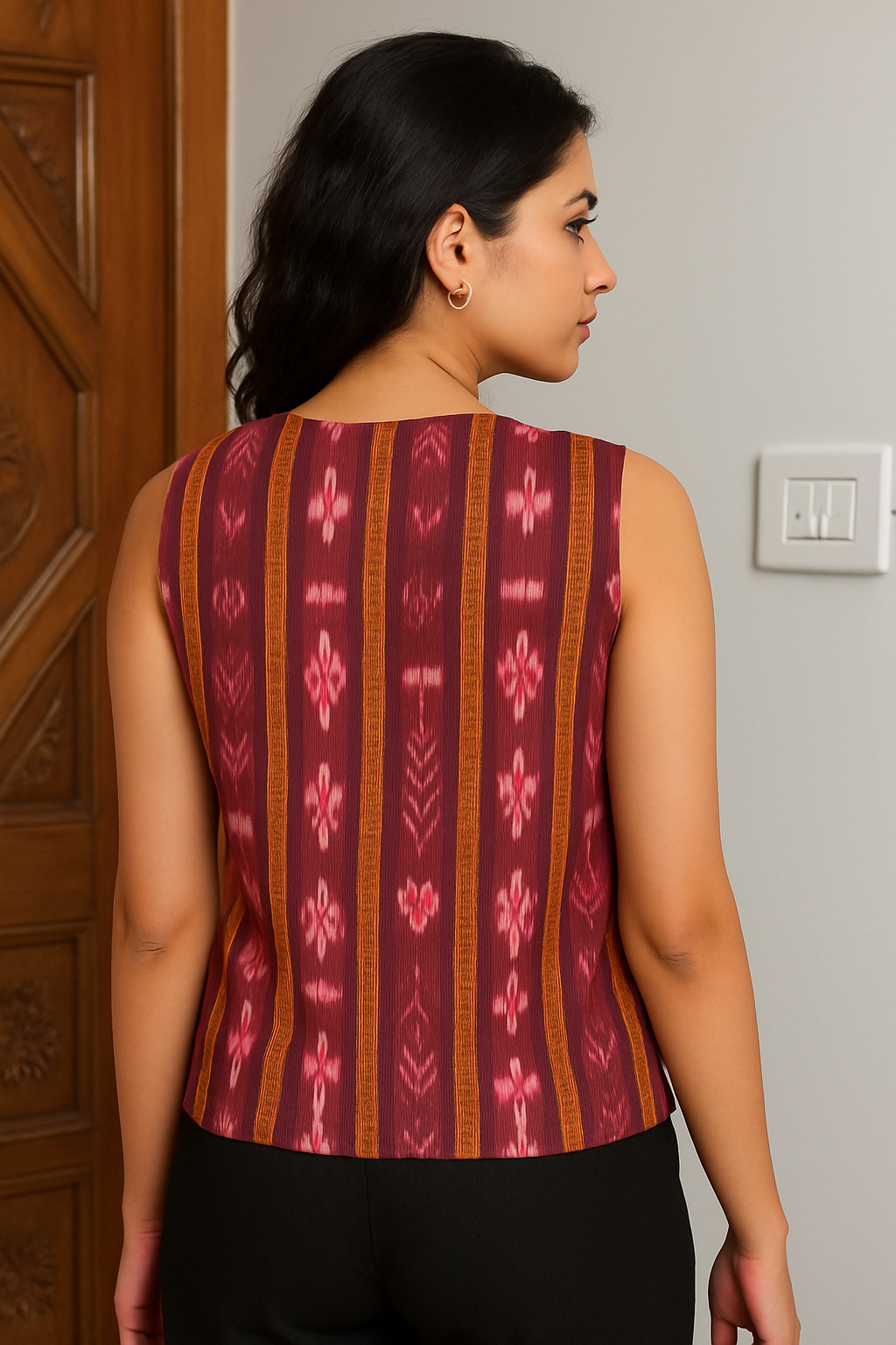 Sambalpuri Ikkat Wrap Top